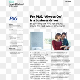 Hpe Case Study For Pg Always On Is A Business Driver - Hewlett Packard Enterprise, HD Png Download - price reduced png