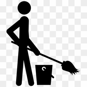 Cleaning Computer Icons Cleaner Housekeeping Clip Art - Cleanliness Black And White, HD Png Download - house cleaning png
