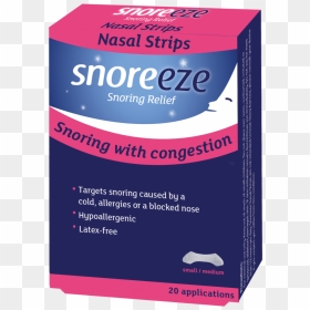 Snoreeze Latex-free Nasal Strips For Nasal Breathing - Box, HD Png Download - cold breath png