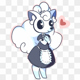 Alolan Vulpix Maid - Alolan Vulpix Oc, HD Png Download - alolan vulpix png