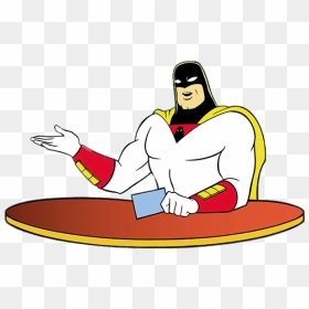 Space Ghost At The Table - Space Ghost Coast To Coast Png, Transparent Png - space ghost png