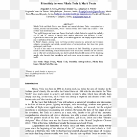 Document, HD Png Download - nikola tesla png