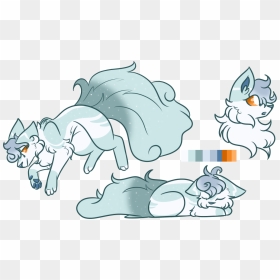 Alolan Vulpix Variation - Cartoon, HD Png Download - alolan vulpix png