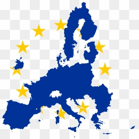 European Union Flag Map, HD Png Download - eu flag png