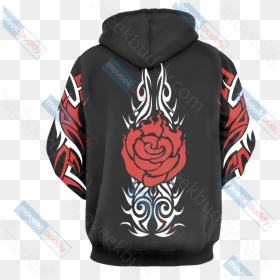 Rwby Ruby Rose Symbol 3d Hoodie - Rwby Ruby Black Rose, HD Png Download - rwby ruby png