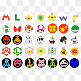 Mario Kart Character Logo - Mario Kart Character Logos, HD Png Download - super mario 64 logo png
