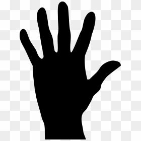 Finger Clipart Hand Palm - Simple Hand Silhouette, HD Png Download - scary hand png