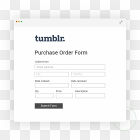 Tumblr Purchase Order Form Example"   Class="lazyload - Form, HD Png Download - png tumblr text