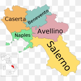 Campania Cities, HD Png Download - italy map png