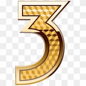 Free Png Gold Number Three Png Images Transparent - Gold Three Png, Png Download - gold numbers png