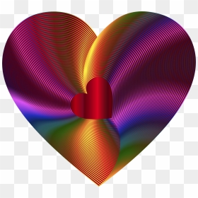 Golden Heart Of The Rainbow 5 Clip Arts - Rainbow Color Rainbow Heart Transparent, HD Png Download - golden heart png