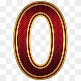 Red And Gold Number Zero Png Image - Red & Gold Number, Transparent Png - gold numbers png