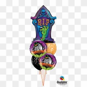 Party Ghoul Balloon Bouquet - Lapide Disegno, HD Png Download - halloween skeleton png
