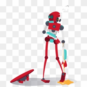 Robot 12 No-outline - Illustration, HD Png Download - deadpool .png