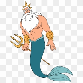 King Triton Trident Png Free Download - Cartoon, Transparent Png - vhv