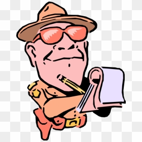 Vector Illustration Of Highway Patrolman Policeman - Illustration, HD Png Download - ticket vector png