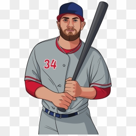 Baseball Player, HD Png Download - bryce harper png