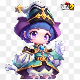 Maplestory 2 Wizard Character - Maplestory 2 Character Art, HD Png Download - maplestory png