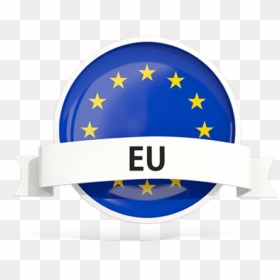 Round Flag With Banner - Logo European Union Banner, HD Png Download - eu flag png