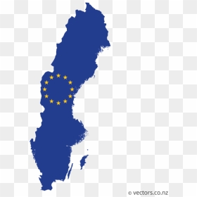 Map Of Sweden Flag , Png Download - Sweden Vector Map, Transparent Png - eu flag png