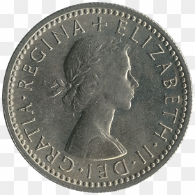 British Sixpence 1962 Obverse - Sixpence Coin, HD Png Download - christmas wreath .png