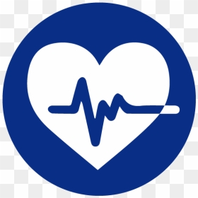 Blue Heading Icons Heartbeat - Blue Heart With Heartbeat, HD Png Download - instagram heart icon png
