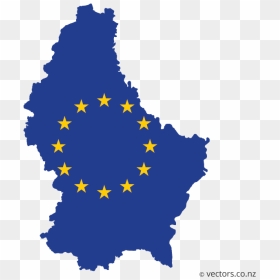 Blank Luxembourg Map, HD Png Download - eu flag png