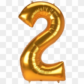53 - 2 Gold Number Pool Balloon, HD Png Download - gold numbers png