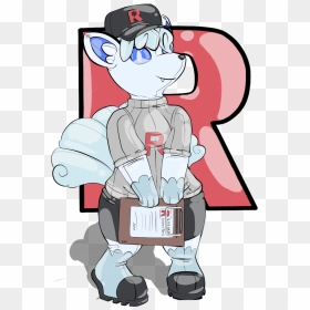 Rocket Squeakertary Vulpix - Cartoon, HD Png Download - alolan vulpix png