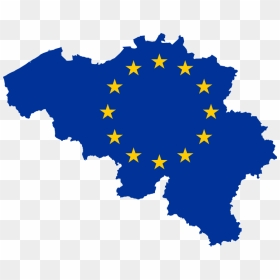 Belgium Map Vector, HD Png Download - eu flag png