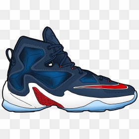 Nike Zoom Lebron Xiii Usa Olympics Lebron James Lj23 - Basketball Shoe, HD Png Download - nike basketball logo png