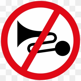 No Hooting Road Sign, HD Png Download - prohibition sign png