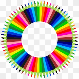 Colorful Pencils Frame Big - Michigan Notary Seal, HD Png Download - colorful circle png
