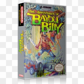 Nes The Adventures Of Bayou Billy Retail Game Cover - Bayou Billy Nes, HD Png Download - nes cartridge png
