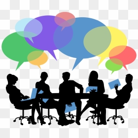 Graphic Picture Of A Meeting - Group Work Group Discussion Clipart, HD Png Download - group of people sitting png
