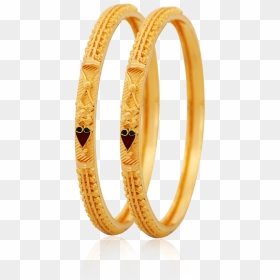 Trendy Golden Heart Bangles - Bangle, HD Png Download - golden heart png