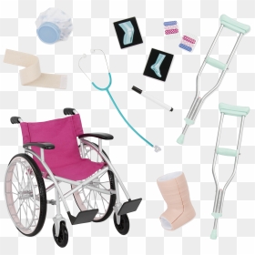 Heals On Wheels Medical Accessories All Components - Our Generation Medical Set, HD Png Download - crutches png