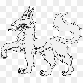 Line Art, HD Png Download - wolf art png