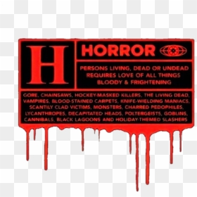 #sticker #horror #warning #red #redandblack #blood - Electronics, HD Png Download - bloody chainsaw png