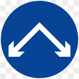 Keep Left Road Sign, HD Png Download - one way sign png