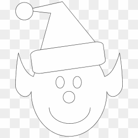 Christmas Elf Clipart Black And White Banner Transparent - Elf Outline Clip Art, HD Png Download - christmas elves png