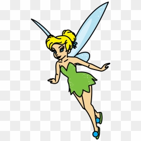 Tinkerbell Step10 - Easy Drawings Of Fairies, HD Png Download - tinkerbell flying png