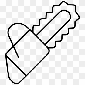 Chainsaw - Line Art, HD Png Download - bloody chainsaw png