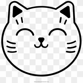 Happy Cat Coloring Page - Dibujo De Un Gato Feliz, HD Png Download - happy cat png