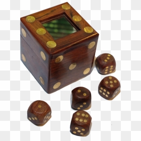 Classic Rosewood Dice Set In Dice Box - Dice, HD Png Download - dnd dice png