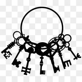 Keys Hanging Of A Circle In A Group Of Seven - Seven Keys Png, Transparent Png - seven png