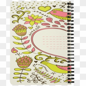 Vintage Retro Background Floral Ornament Heart Notebook - Motif, HD Png Download - vintage background png