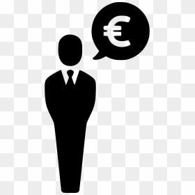 Euro Businessman Earnings Salesman Comments - Businessman Euro Icon, HD Png Download - euro symbol png
