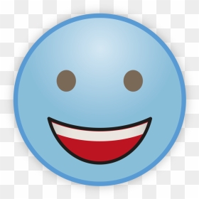 Cute Sky Blue Emoji Png Clipart - Emoji, Transparent Png - emoji clipart png
