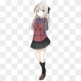 Transparent Background Anime School Girl Png, Png Download - school girl png